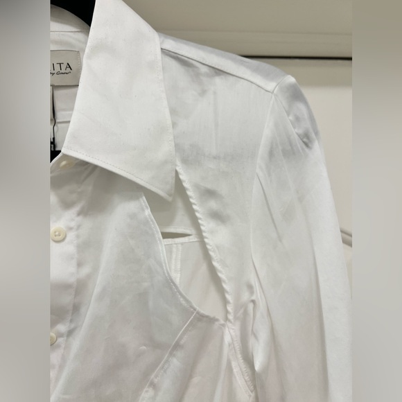 NWT RARE Lita by Ciara Cutout Button Down Top with Obi Style Belt - Picture 5 of 14